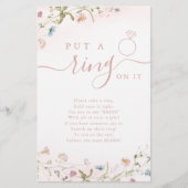 Wilde bloem zet een ring op het vrijgezellenfeest  (Voorkant)