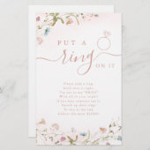 Wilde bloem zet een ring op het vrijgezellenfeest  (Voorkant / Achterkant)