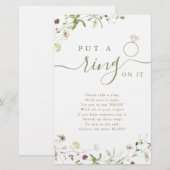 Wilde bloem zet een ring op het vrijgezellenfeest  (Voorkant / Achterkant)