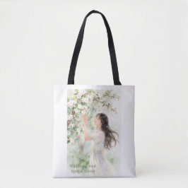 Wilde Bloem Ziel - Meisje in een Lentetuin Tote Bag