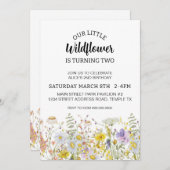 Wilde bloem Zomdag Uitnodiging downloaden (Voorkant / Achterkant)