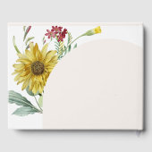 Wilde bloem zonnebloem vlinders gastenboek (Achterkant)