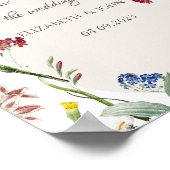 Wilde bloem zonnebloem vlinders poster (Hoek)