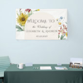 Wilde bloem zonnebloem vlinders spandoek (Beurs)
