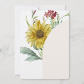 Wilde bloem zonnebloem vlinders Trouw Kaart (Achterkant)