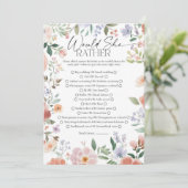 Wilde bloem zou ze liever Vrijgezellenfeest spelen Kaart (Staand voorkant)