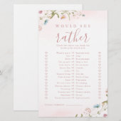 Wilde bloem zou ze liever vrijgezellenfeest wild h (Voorkant / Achterkant)