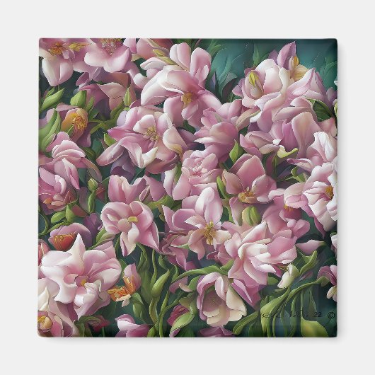 Wilde bloemafdrukken magneet (Voorkant)