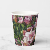 Wilde bloemafdrukken papieren bekers (Voorkant)
