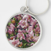 Wilde bloemafdrukken sleutelhanger (Voorkant)