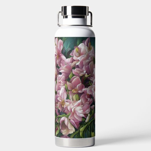 Wilde bloemafdrukken waterfles (Achterkant)