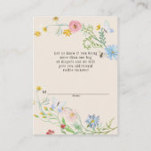 Wilde bloembloem, Waterverf, luierspoel Informatiekaartje (Achterkant)