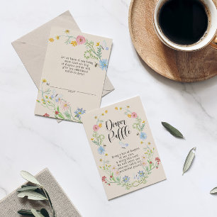 Wilde bloembloem, Waterverf, luierspoel Informatiekaartje