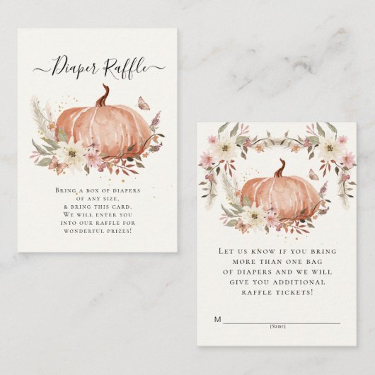 Wilde bloembloem, Waterverf, luierspoel Informatiekaartje (Voorkant / Achterkant)