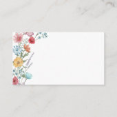 Wilde bloemboeken voor Baby Kaart (Achterkant)