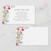 Wilde bloemboeken voor Baby Kaart (Voorkant / Achterkant)