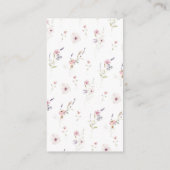 Wilde bloemboeken voor Baby Kaart (Achterkant)