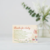 Wilde bloemboeken voor de bouw van Baby showers Informatiekaartje (Staand voorkant)