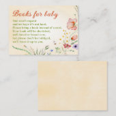 Wilde bloemboeken voor de bouw van Baby showers Informatiekaartje (Voorkant / Achterkant)