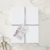 Wilde bloemboho minimale moderne Baby shower Bedan Cadeaulabel (Met Touw)