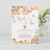 Wilde bloembride voor Vrijgezellenfeest van bijen Kaart (Staand voorkant)