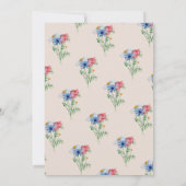 Wilde bloembridesmaïden Luncheon Land Floral Kaart (Achterkant)