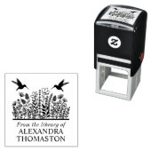 Wilde Bloemen #2 Kolibrie Bibliotheek Boeknaam Zelfinktende Stempel (In situ)