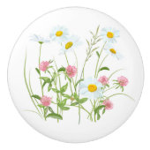 Wilde bloemen 3 keramische knop (Voorkant)