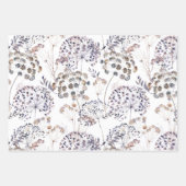 Wilde bloemen 3 Papierbladen met onmiddellijke ver Inpakpapier Vel (Voorkant 2)