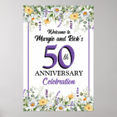 Wilde Bloemen 50ste Verjaardag Poster (Voorkant)