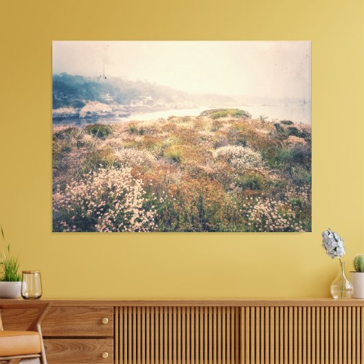 wilde bloemen aan de kust canvas afdruk (Insitu (Woonkamer))