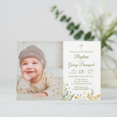 Wilde bloemen Aangepaste foto-uitnodiging Kaart (Staand voorkant)