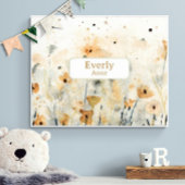 Wilde Bloemen Aangepaste Naam Kinderkamer Decorati Poster