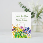 Wilde bloemen aankondiging (Staand voorkant)