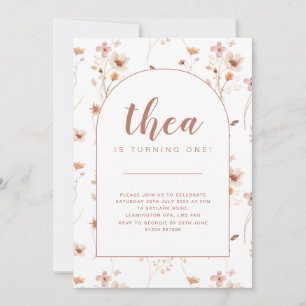 Wilde bloemen Aannodiging Kaart