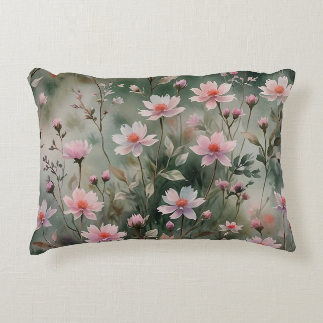  wilde bloemen accent kussen (Voorkant)