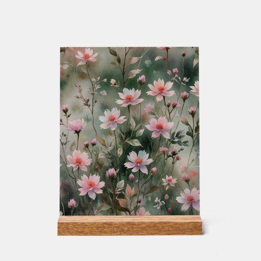  wilde bloemen acryl bord (Voorkant)