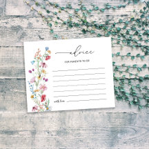 Wilde Bloemen Advieskaart voor Aankomende Ouders