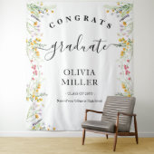 Wilde bloemen Afstuderen Achtergronddecor Wandkleed (In situ)