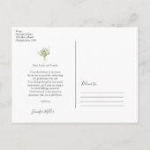 Wilde bloemen Afstuderen Foto Aankondigingskaart (Achterkant)