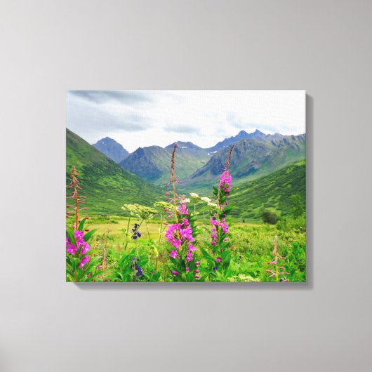 Wilde bloemen Alaskaanse vallei Canvas Afdruk (Voorkant)