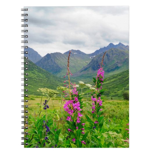 Wilde bloemen Alaskaanse vallei Notitieboek (Voorkant)