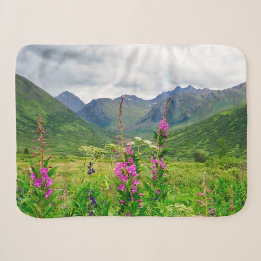 Wilde bloemen Alaskaanse vallei Sherpa Deken (Voorkant (horizontaal))