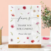 Wilde bloemen als dankbetuiging acryl bord