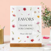 Wilde bloemen als dankbetuiging acryl bord