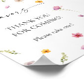 Wilde bloemen als gunstbewijs poster (Hoek)