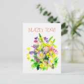 Wilde bloemen ansichtkaart briefkaart (Staand voorkant)