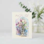 Wilde bloemen ansichtkaart briefkaart (Staand voorkant)