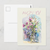 Wilde bloemen ansichtkaart briefkaart (Voorkant / Achterkant)