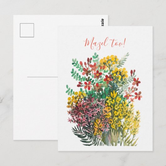 Wilde bloemen ansichtkaart briefkaart (Voorkant / Achterkant)